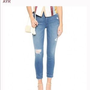 Size 28 AYR “The Zippy” high rise crop denim jeans